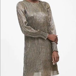 Banana Republic metallic shift dress, size 8
